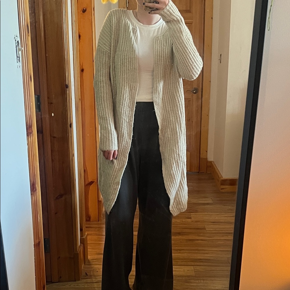GAP Cream Chunky Knit Cardigan